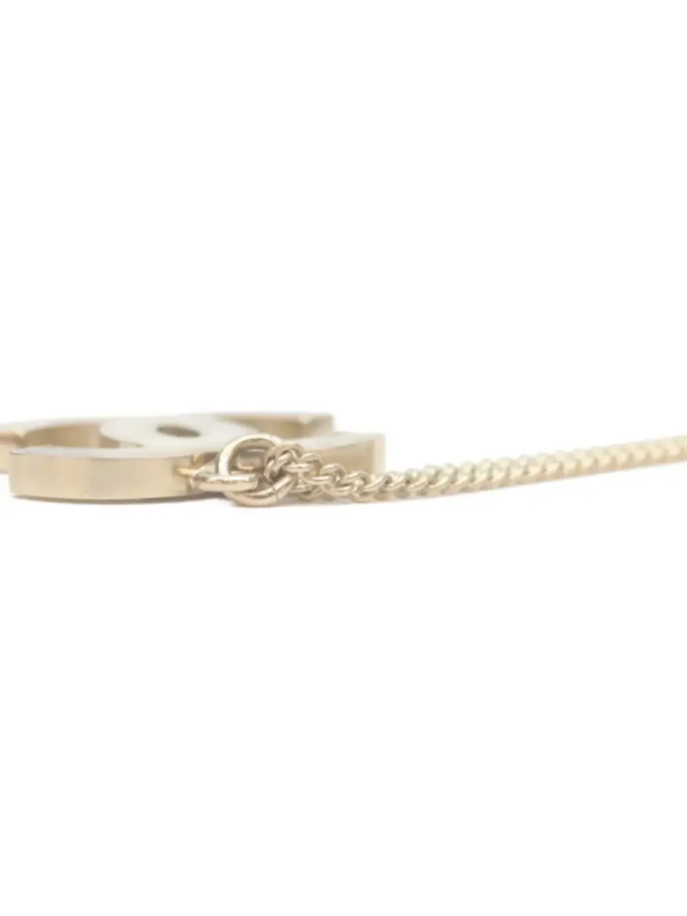 Chanel Cc Logo Pendant Necklace Gold- #288071C10B